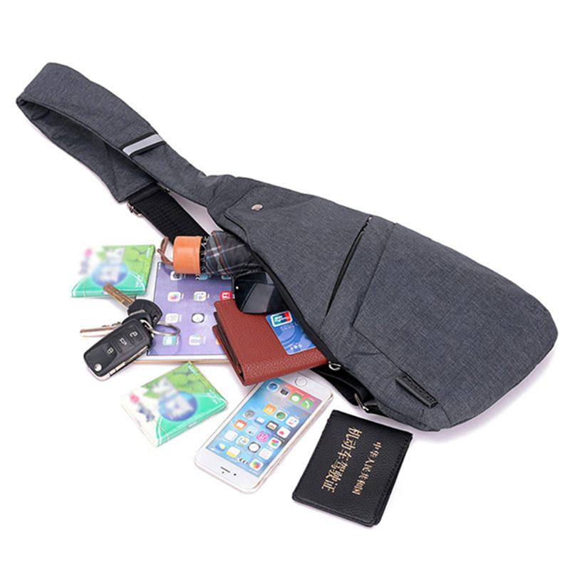 Oxford Anti-theft Vandafvisende Outdoor Travel Sling Bag Brysttaske Crossbody-taske Til Mænd