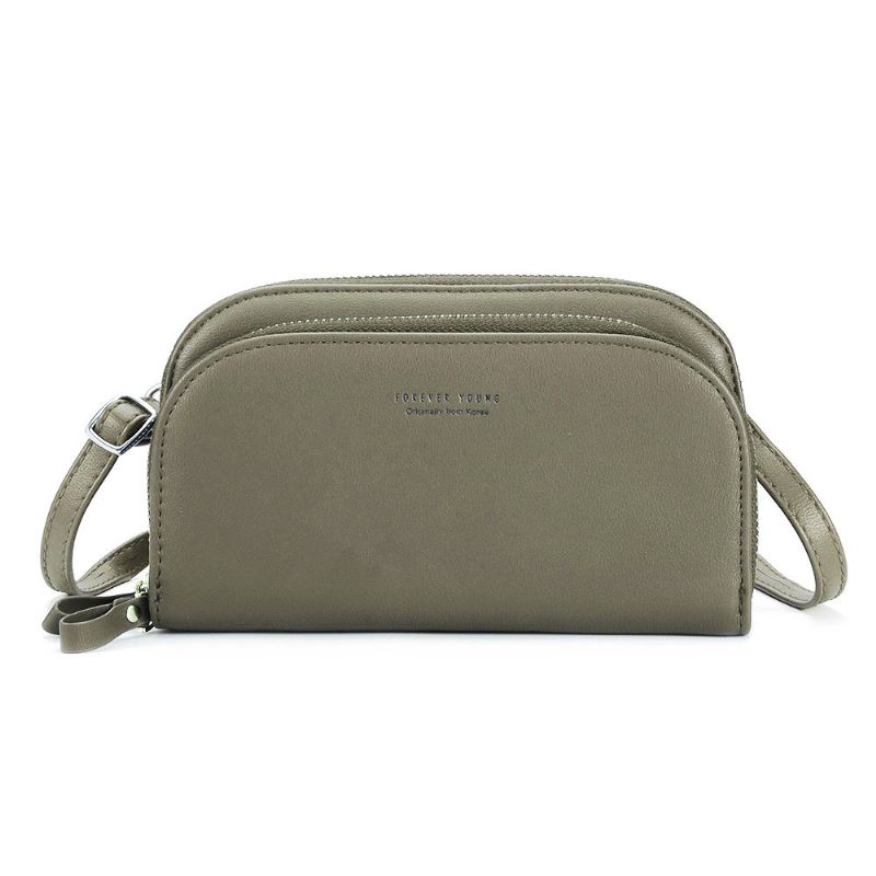 Pierre Loues Kvinder Solid 8 Card Slot Card Bag Multi-slot Phone Bag Leisure Crossbody Bag