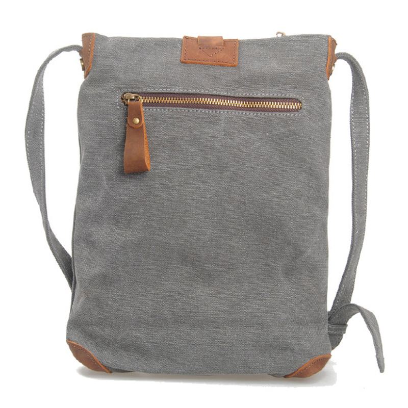 Retro Lærred Messenger Tasker I Ægte Læder Casual Skuldertasker Crossbody Tasker