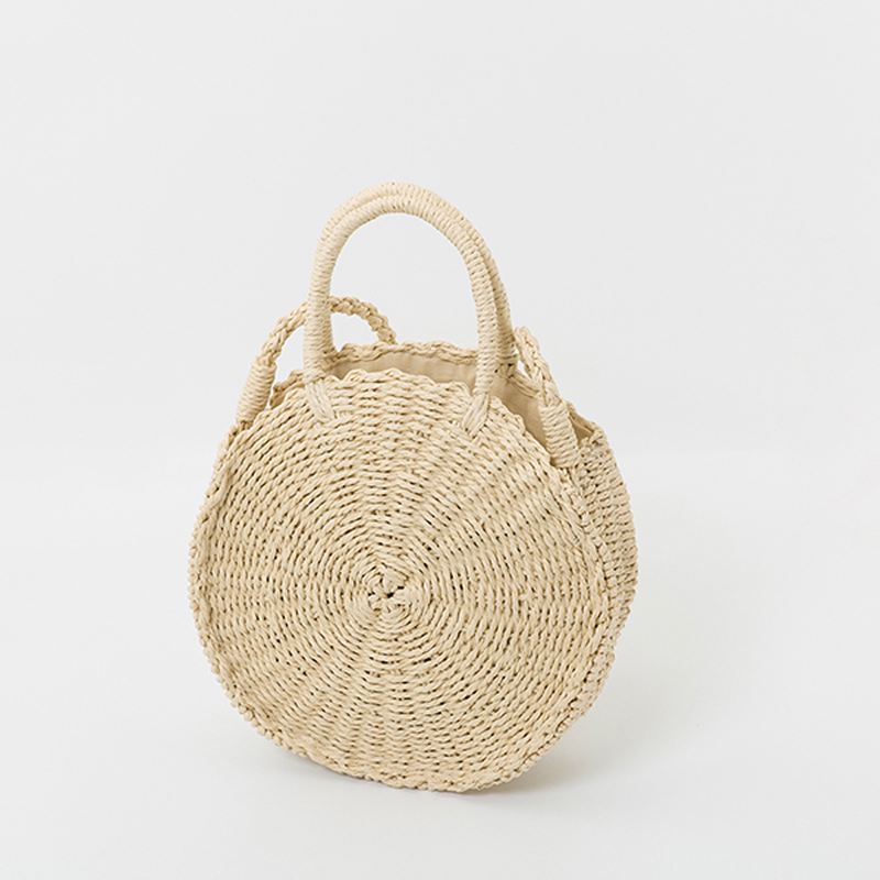 Runde Stråtasker Sommer Strandtasker Crossbody Taske