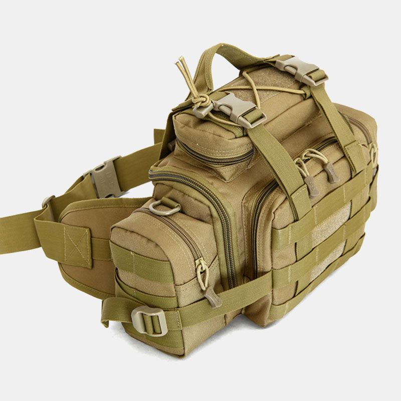 Unisex Nylon Taktisk Camouflage Udendørs Ridning Multi-carry Værktøjstaske Crossbody Taske Taljetaske