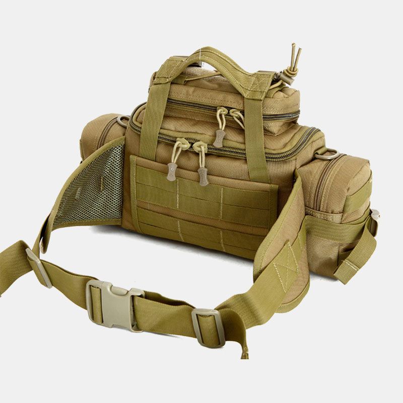 Unisex Nylon Taktisk Camouflage Udendørs Ridning Multi-carry Værktøjstaske Crossbody Taske Taljetaske