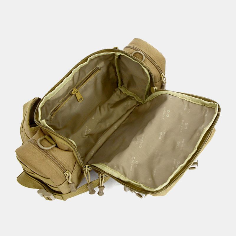 Unisex Nylon Taktisk Camouflage Udendørs Ridning Multi-carry Værktøjstaske Crossbody Taske Taljetaske