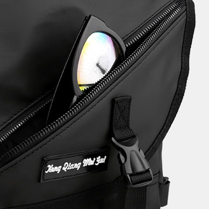 Unisex Stor Kapacitet Ryg Anti-tyveri Lomme Crossbody Tasker Minimalistisk Spænde Nylon Messenger Bag Skuldertaske