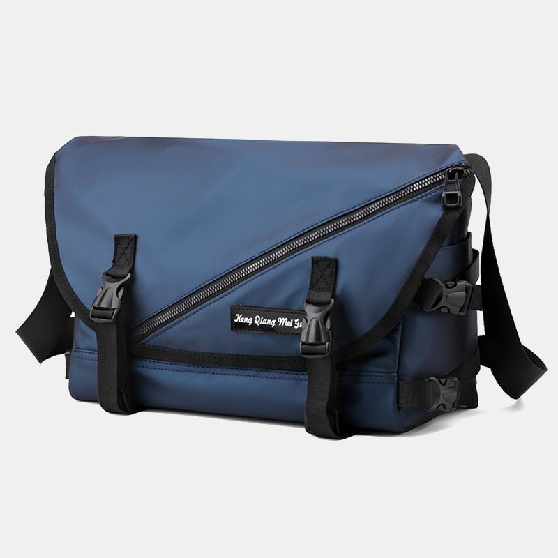 Unisex Stor Kapacitet Ryg Anti-tyveri Lomme Crossbody Tasker Minimalistisk Spænde Nylon Messenger Bag Skuldertaske