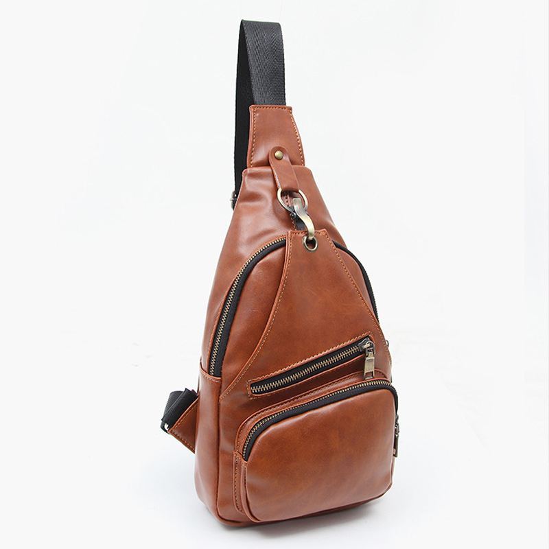 Vintage Brysttaske Outdoor Shoulder Daypack Til Mænd