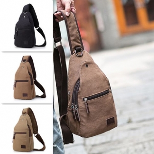 Vintage Canvas Casual Outdoor Travel Brysttaske