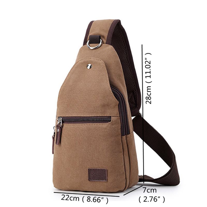 Vintage Canvas Casual Outdoor Travel Brysttaske