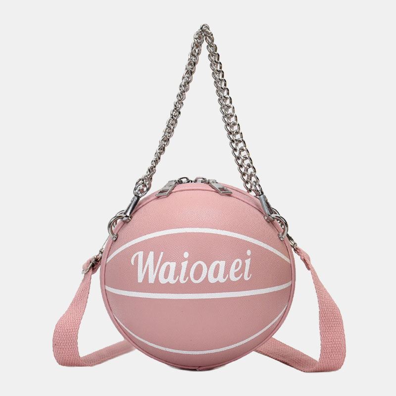 Wonmen Unikt Design Basketball Look Ensfarvet Håndtaske Mode Justerbar Skuldertaske Cross Body Bag