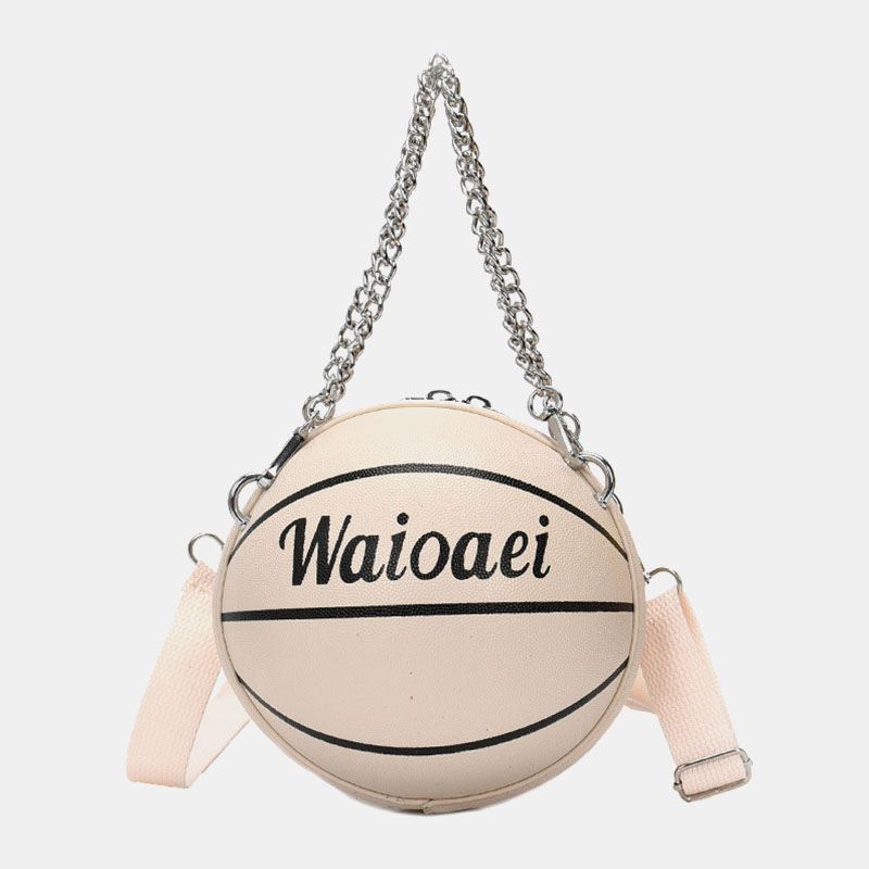 Wonmen Unikt Design Basketball Look Ensfarvet Håndtaske Mode Justerbar Skuldertaske Cross Body Bag