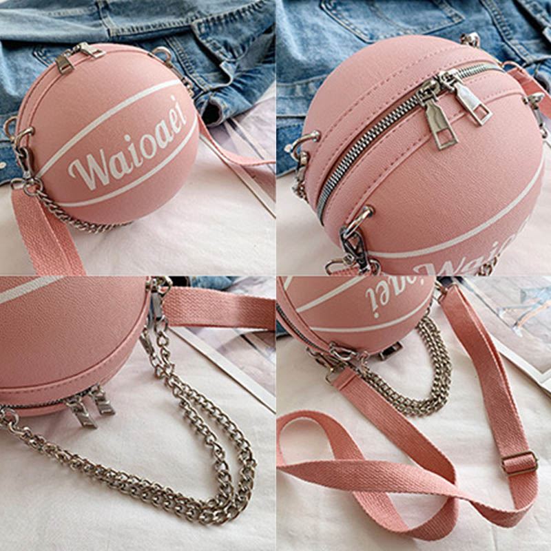 Wonmen Unikt Design Basketball Look Ensfarvet Håndtaske Mode Justerbar Skuldertaske Cross Body Bag