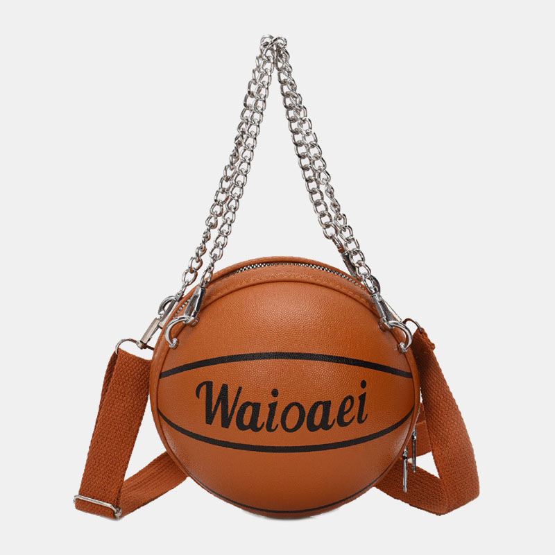 Wonmen Unikt Design Basketball Look Ensfarvet Håndtaske Mode Justerbar Skuldertaske Cross Body Bag