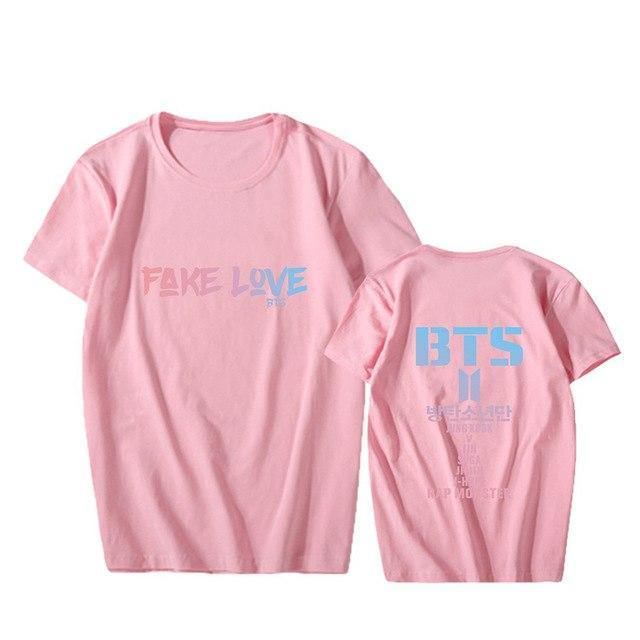 Boys Album Love Yourself Tear Fake Love Hip Hop T-shirt Med O-hals T-shirts Kortærmede Toppe T-shirt