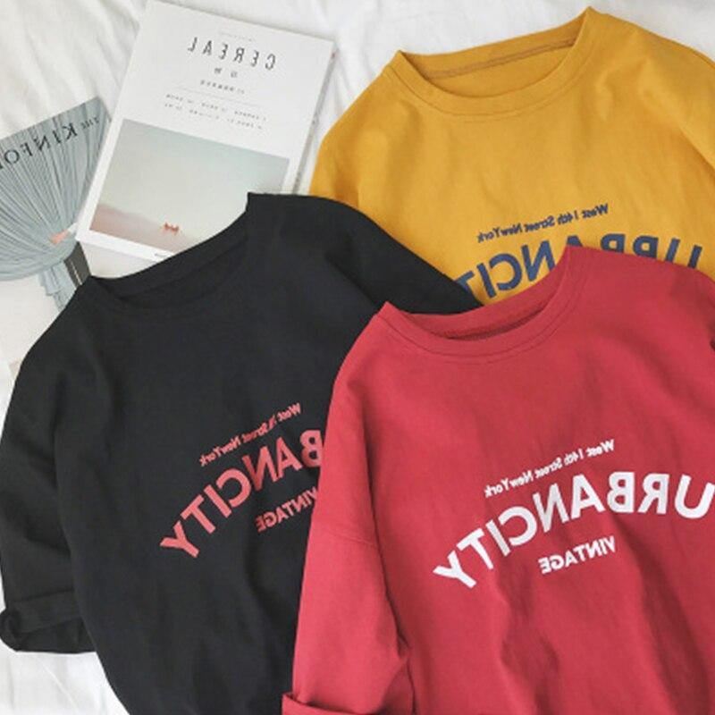 Kvinder Med Tryk T-shirt O-hals Kortærmet Kvinde Streetwear Oversized T-shirt Casual Skjorter Tøj Sommer Løse Hipster Toppe T-shirts