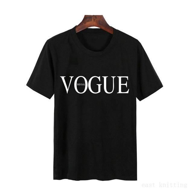 Sommerpige Kortærmede Toppe Til Kvinder Vogue Letter Printed Harajuku T-shirt Kvinde Camisas