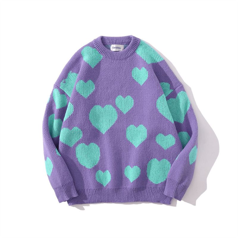 Heart Full Jacquard Sweater Herre