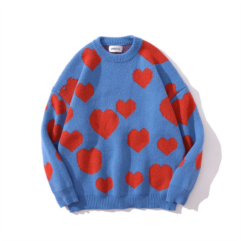 Heart Full Jacquard Sweater Herre