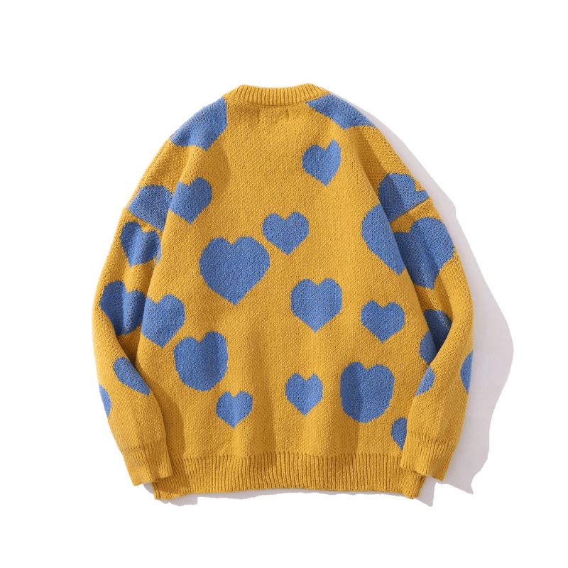 Heart Full Jacquard Sweater Herre