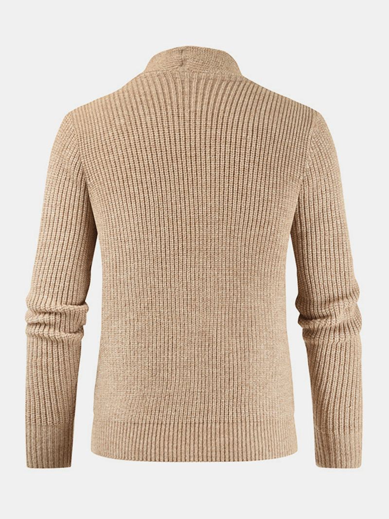 Herre Almindelig Numse Foran Tykke Dobbeltlommer Bomuld Raglan Ærmer Sweater Frakke