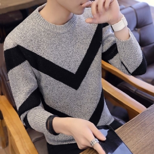 Komfortabel Mode Trendy Sweater Med Rund Hals