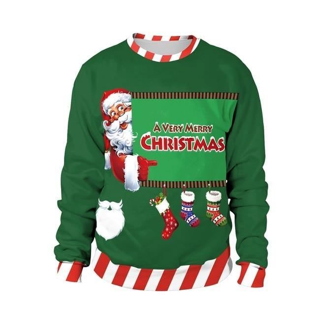 Kvinder Julesweater Efterår Unisex Jul Afslappet Løs Langærmet Rundhalsprint Sweater Light 2xl