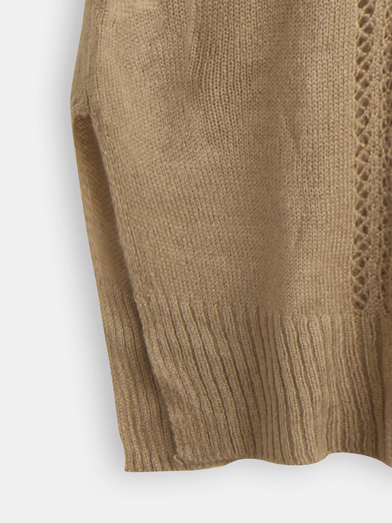 Kvinder Langærmet V-hals Solid Sweater Kjole