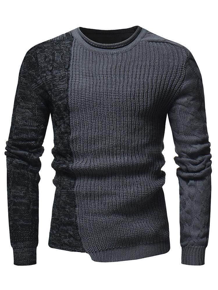 Splejset Raglan Sleeve Pullover Herretrøje