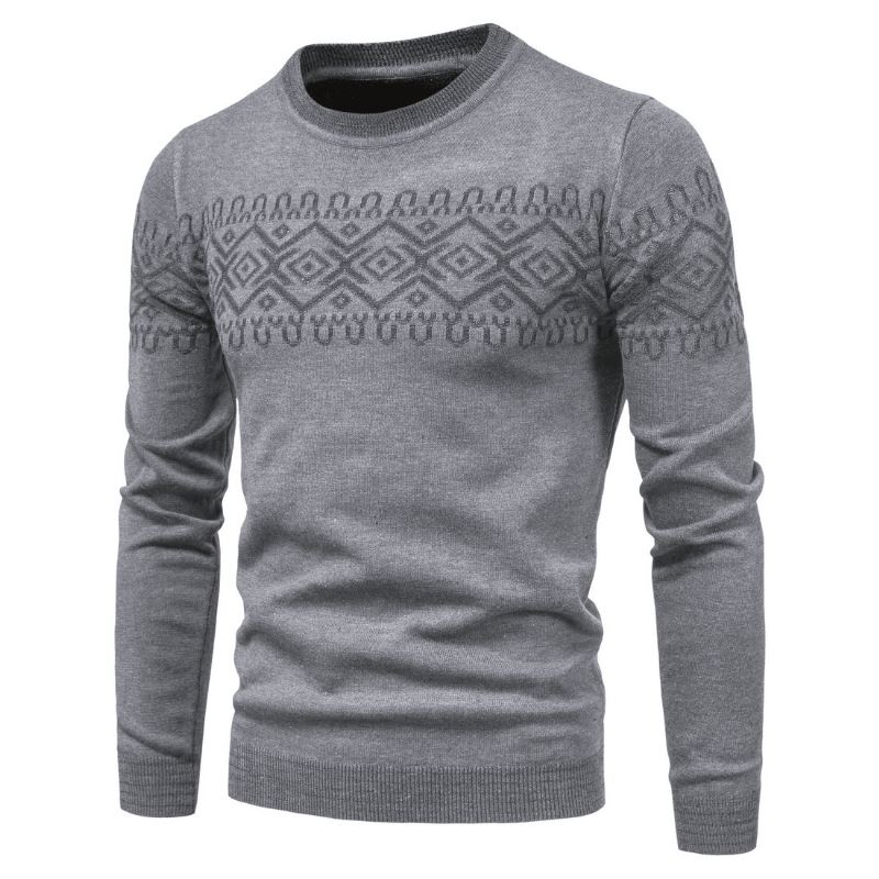 Strik Til Mænd Herre Rund Hals Langærmet Mode Sweater Base