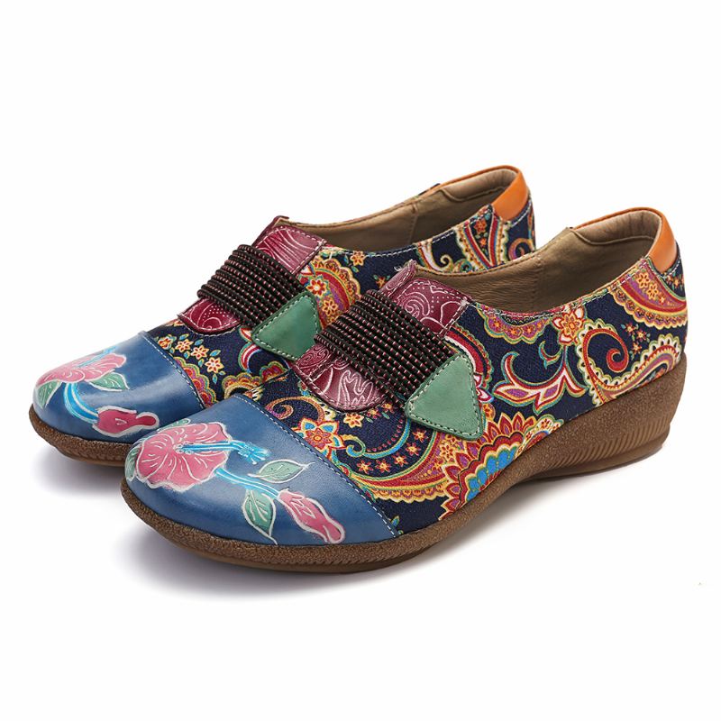 Kvinder Retro Floral Komfortable Pumps