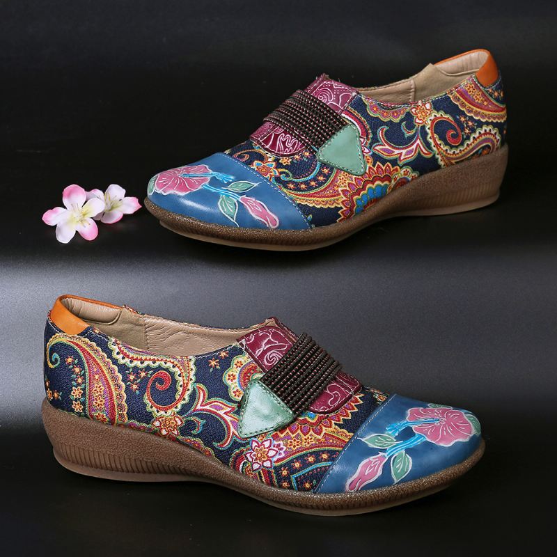 Kvinder Retro Floral Komfortable Pumps