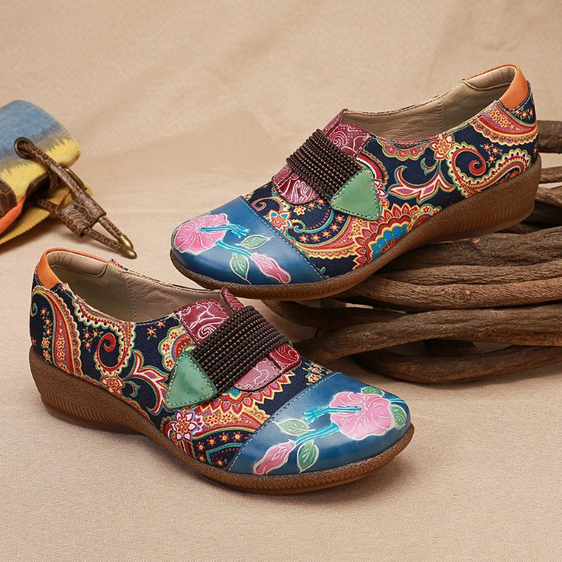 Kvinder Retro Floral Komfortable Pumps