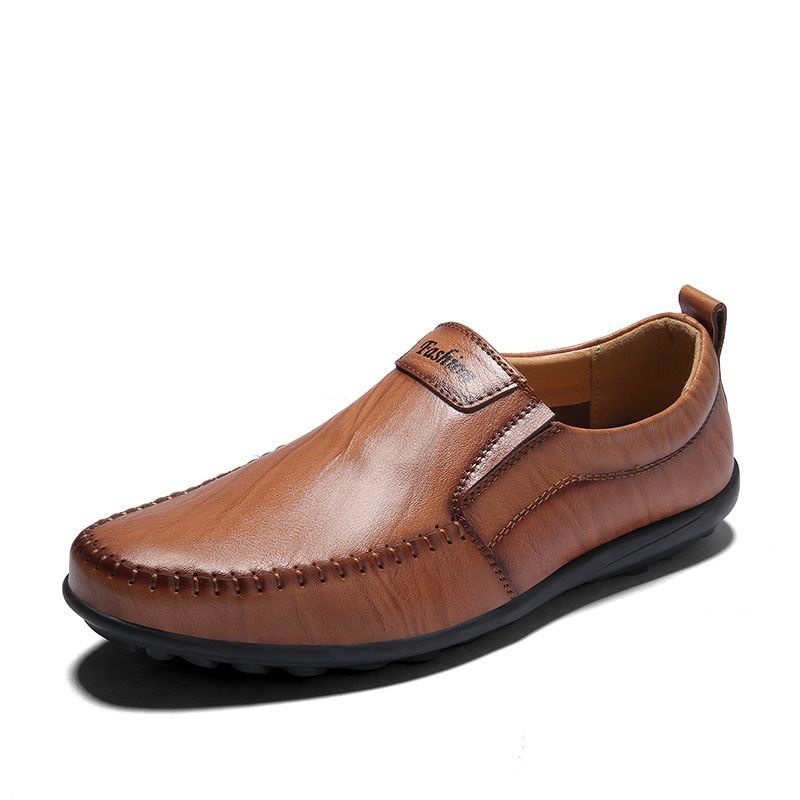 Mænd Ægte Læder Åndbar Blød Bund Slip-on-kørsel Casual Business Loafers Sko