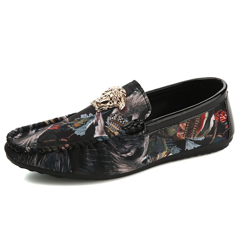 Mænd Blomsterprintet Skridsikre Casual Walking Driving Loafers