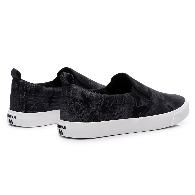 Mænd Canvas Åndbar Slip On Casual Court Flat Shoes