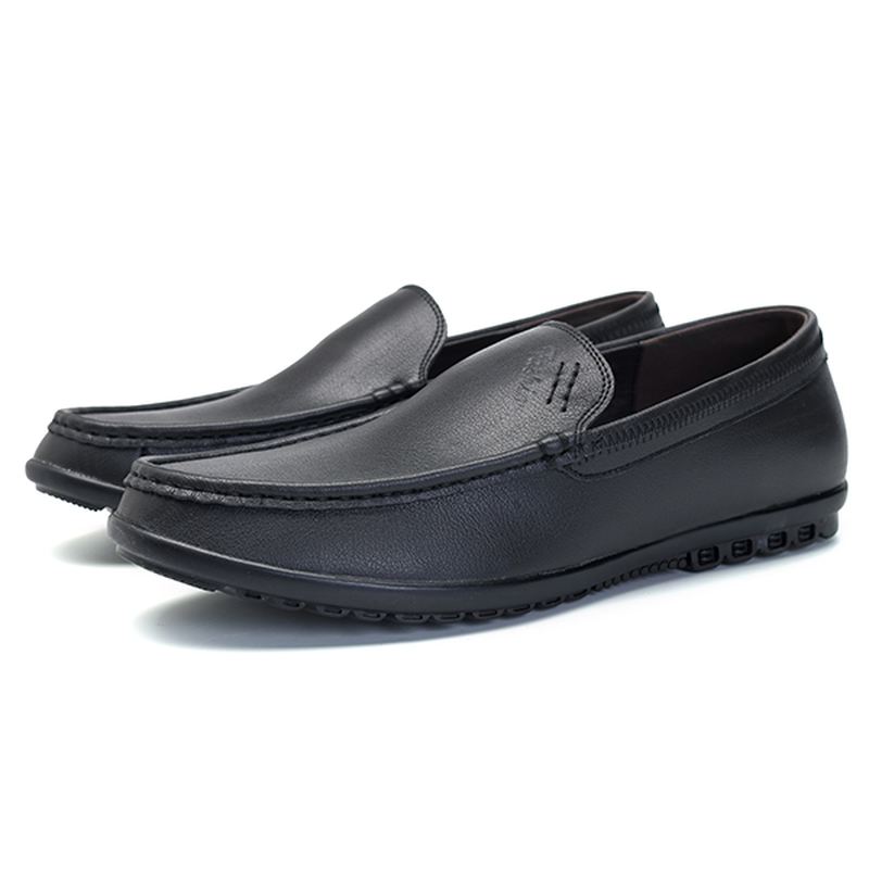 Mænd Casual Business Sole Ægte Læder Slip On Loafers Flats