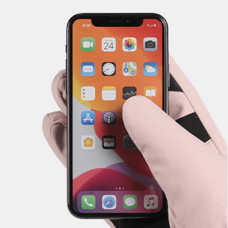 Kvinder Screentouch Vindtæt Vandtæt Ridning Skiløb Varme Sport Full-finger Handsker