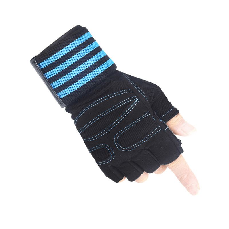 Ribbon Compression Armbånd Sports Non-slip Halvfinger Handsker