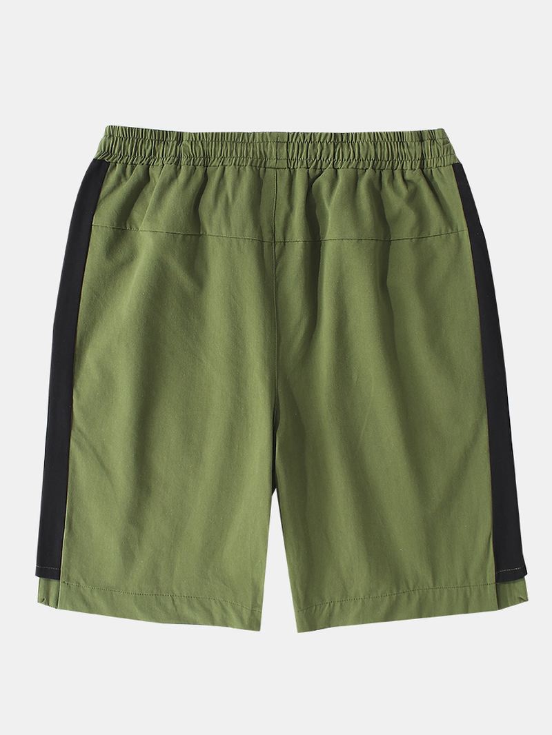 Herre 100% Bomuld Multi-pocket Løbesnor Elastiske Talje Arbejdsshorts