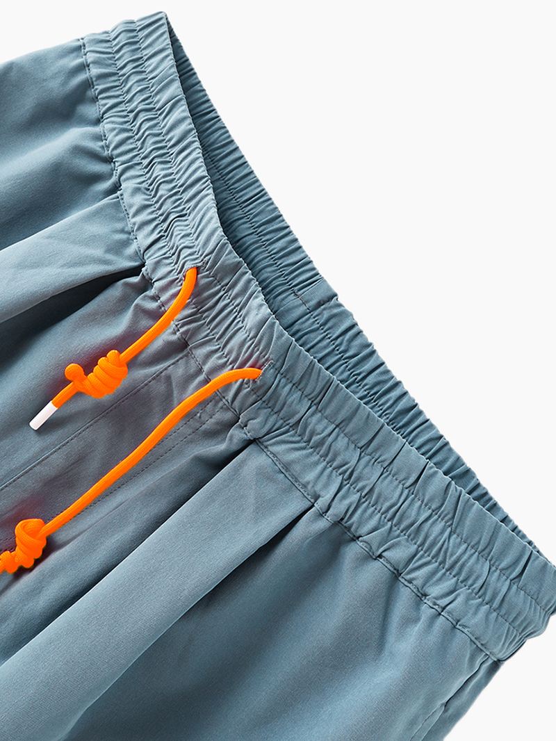 Herre Afslappet Snoretræk Åndbar Elastisk Talje Fit Pocket Shorts