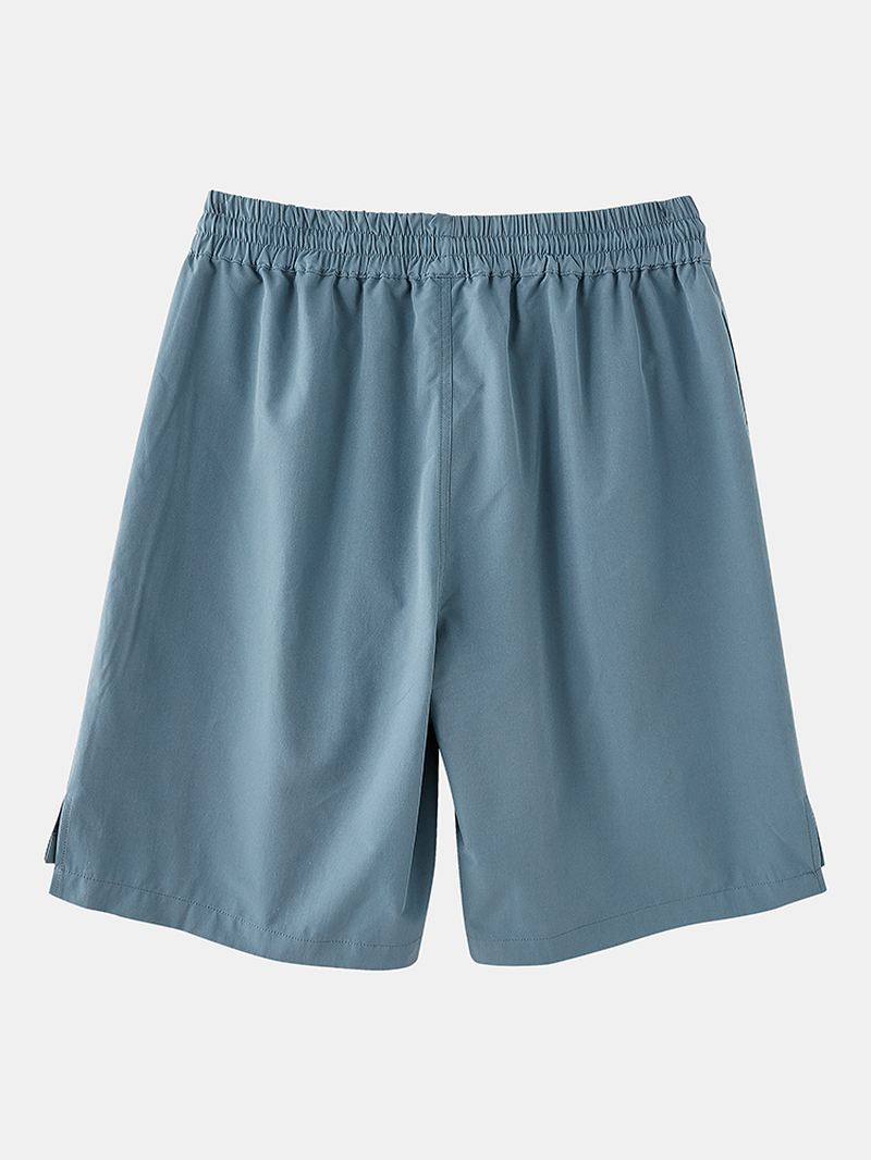 Herre Afslappet Snoretræk Åndbar Elastisk Talje Fit Pocket Shorts