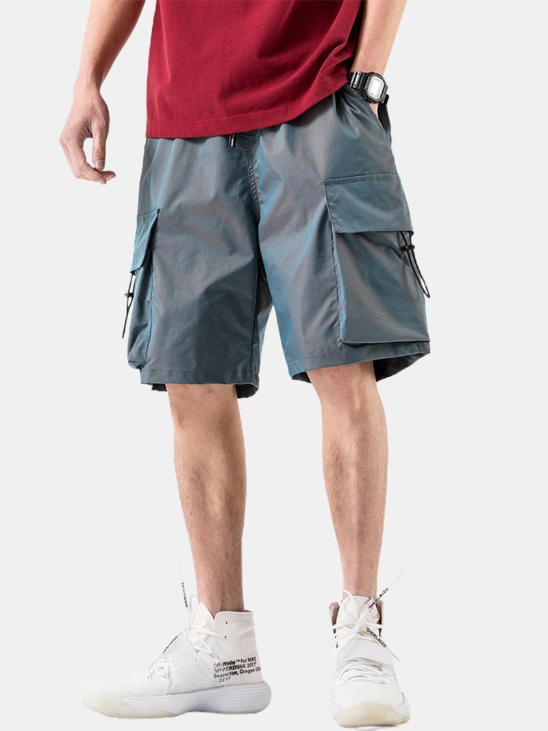 Herre Casual Big Pocket Cargo Shorts Med Snoretræk