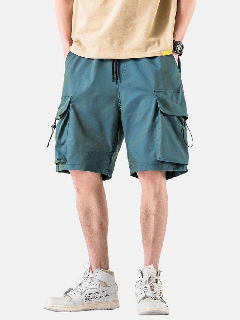 Herre Casual Big Pocket Cargo Shorts Med Snoretræk