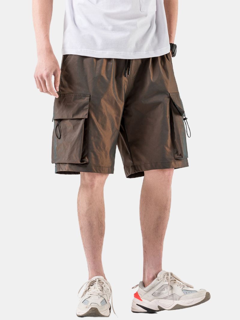 Herre Casual Big Pocket Cargo Shorts Med Snoretræk