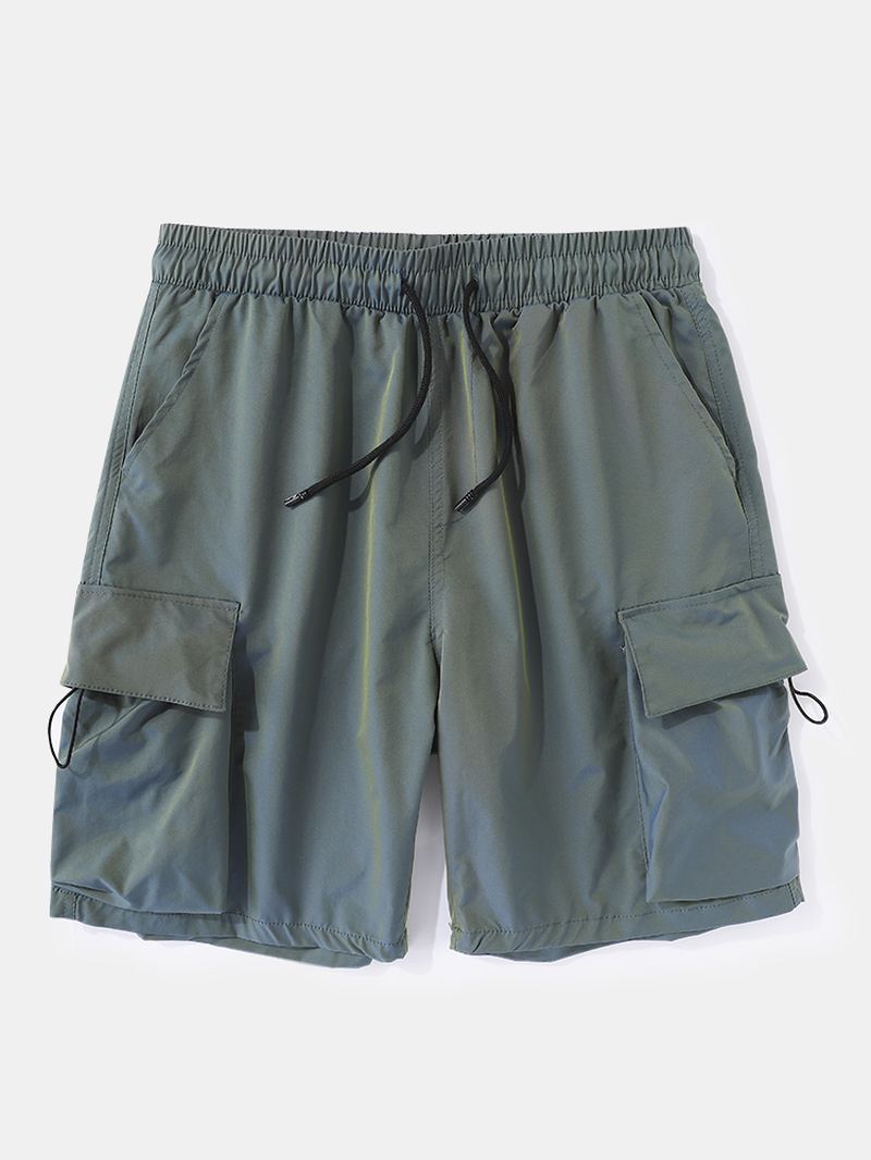 Herre Casual Big Pocket Cargo Shorts Med Snoretræk