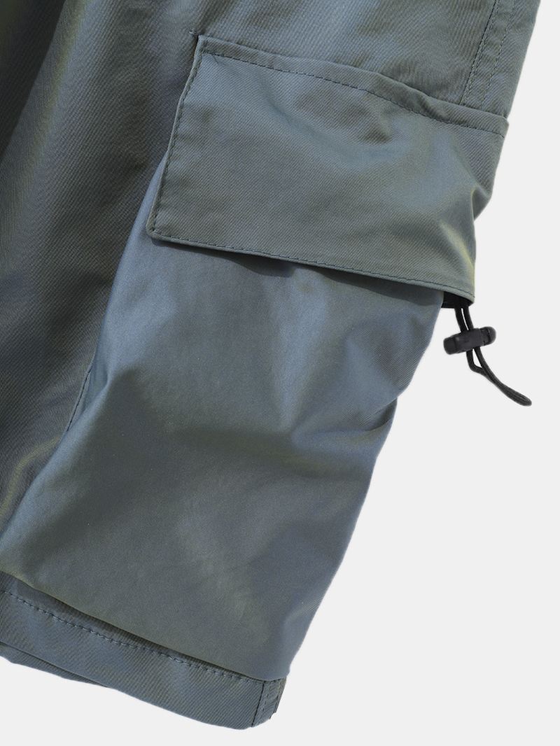 Herre Casual Big Pocket Cargo Shorts Med Snoretræk