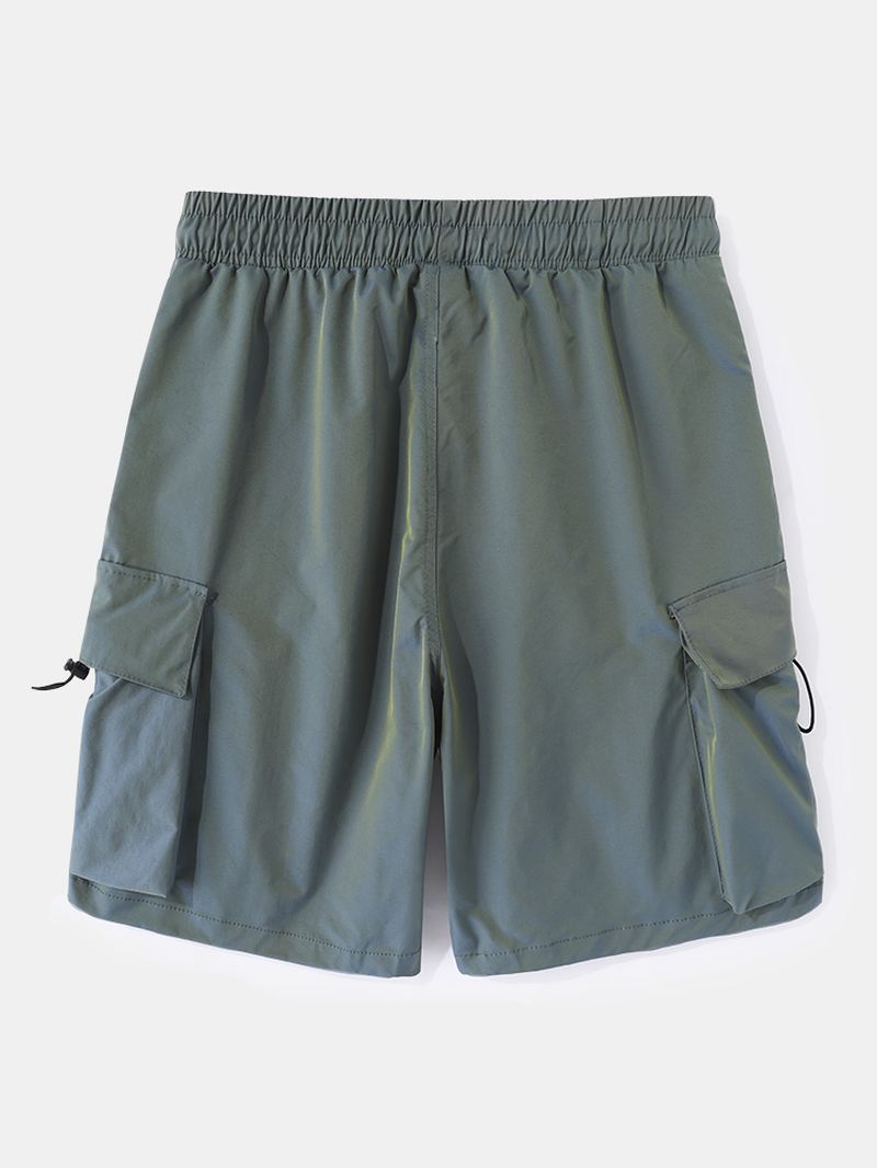 Herre Casual Big Pocket Cargo Shorts Med Snoretræk