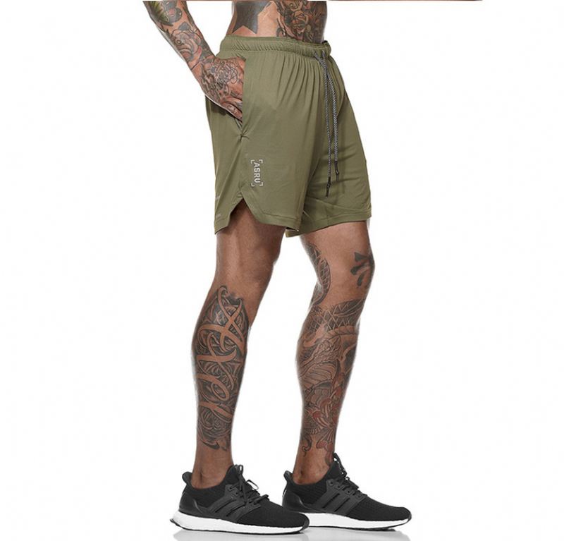 Herre Casual Elastisk Talje Bomuld Blend Loose Fit Shorts