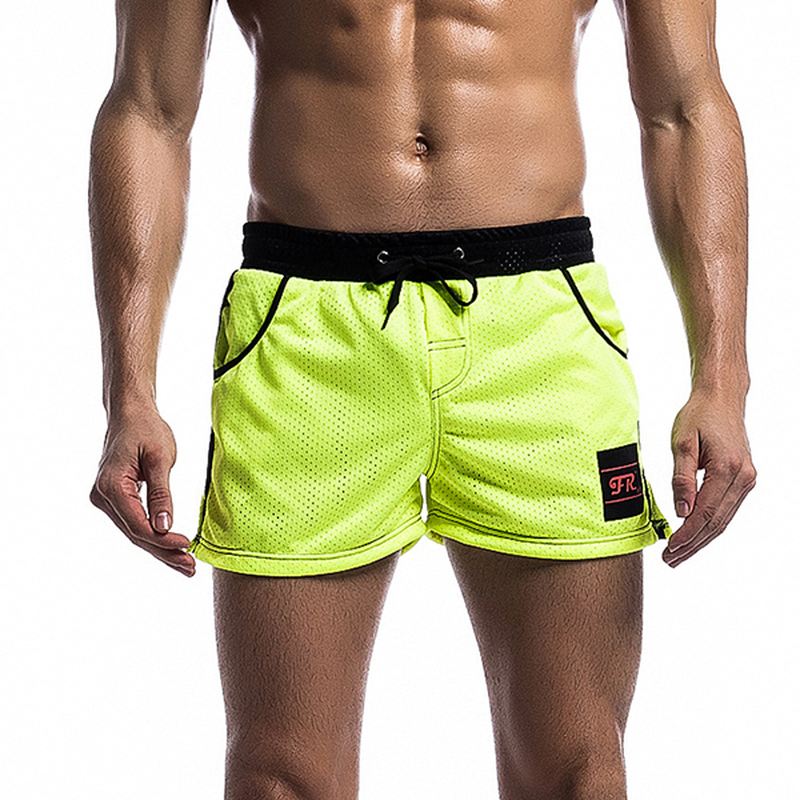 Herre Mesh Undertøj Shorts Fritid Mode Løbe Fitness Elastisk Talje Snøre Sportsshorts