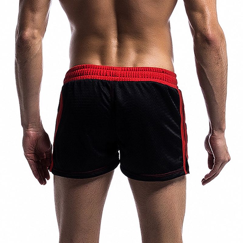 Herre Mesh Undertøj Shorts Fritid Mode Løbe Fitness Elastisk Talje Snøre Sportsshorts