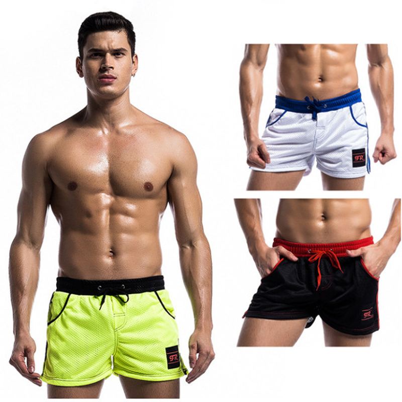 Herre Mesh Undertøj Shorts Fritid Mode Løbe Fitness Elastisk Talje Snøre Sportsshorts